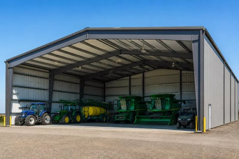 Wéi kann d'Stahlstruktur Landwirtschaftlech Maschinnen Warehouse Konstruktiounen d'Operatiounseffizienz vun de Baueren erhéijen?