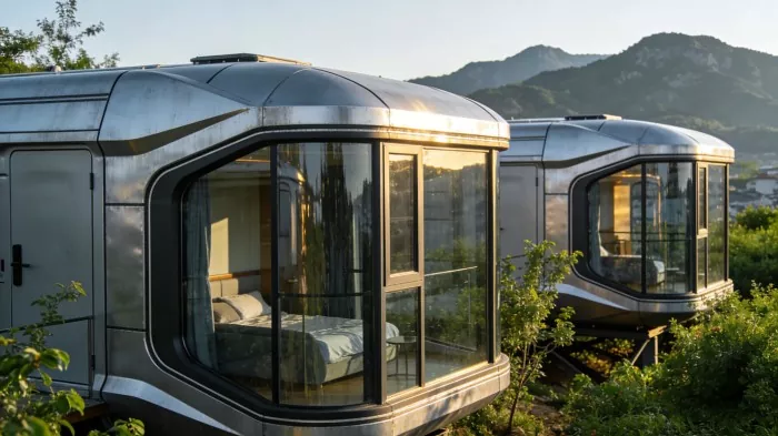 Firwat Sinn Prefabrizéiert Space Capsule Home déi Bescht Wiel fir Outdoor Campingplazen?