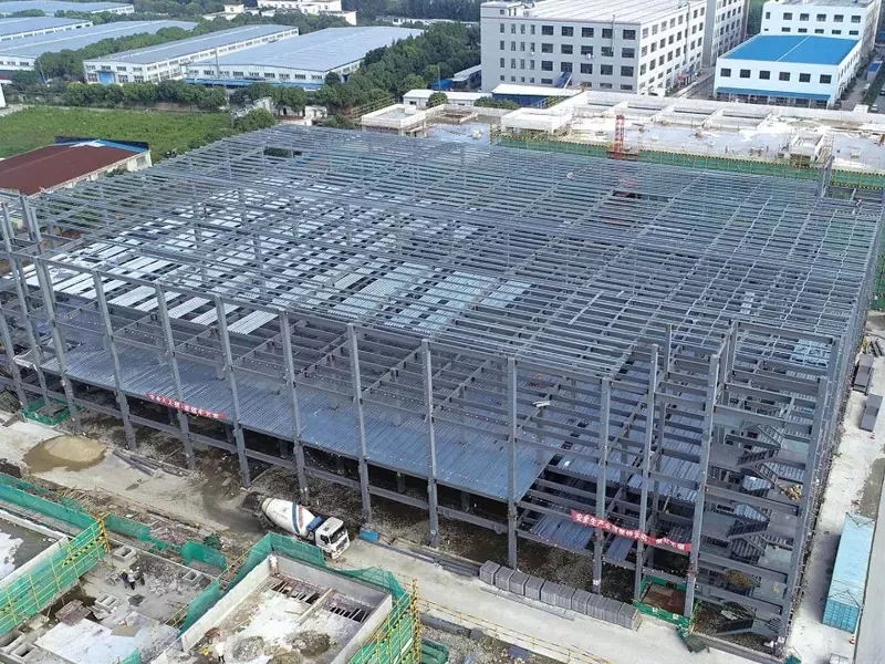 Emweltfrëndlech Prefabrizéiert Stol Struktur Warehouses