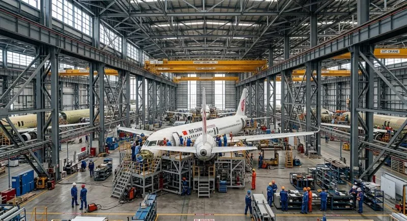 Steel Structure Aircraft Manufacturing Workshop