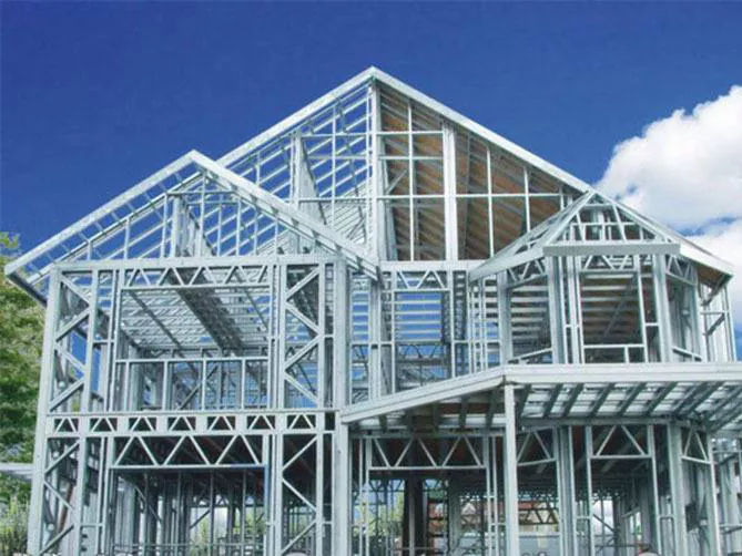 Light Steel Frame Prefab Metal Building Stol Struktur Konferenz Hal