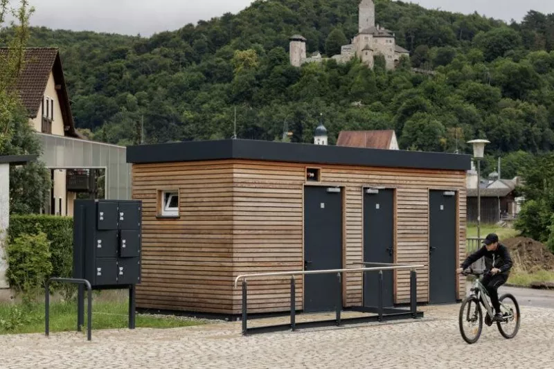 Prefabrizéierte Steel Ëffentlech Toilette Bau