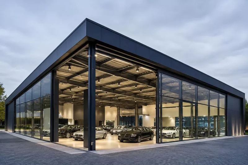 Stol Frame Auto Showroom Construction